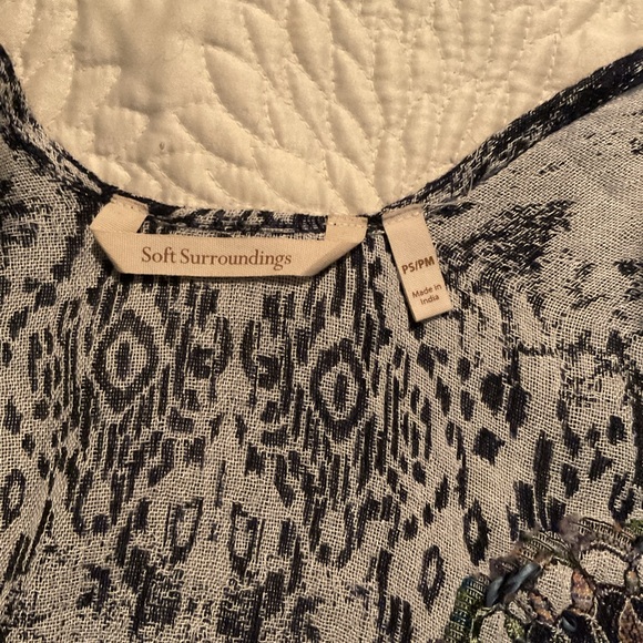 Soft Surroundings Emory Open Front Navy Cardi Topper PS / PM - Picture 3 of 10